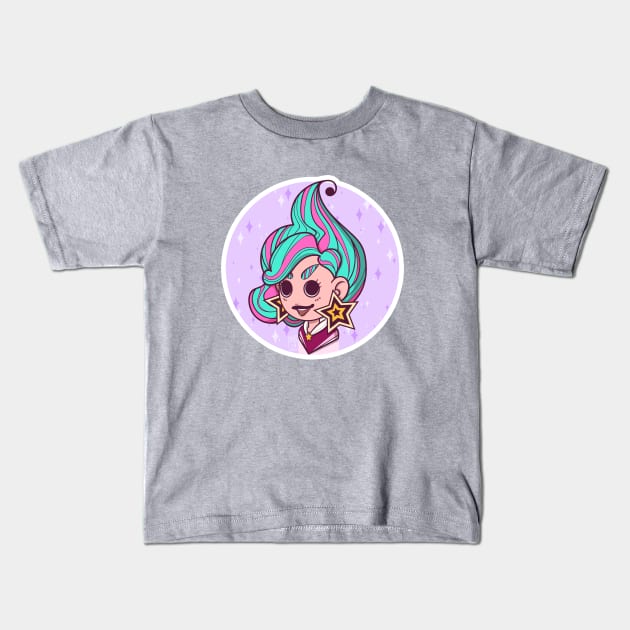 Cutie Girl Kids T-Shirt by Meeko_Art